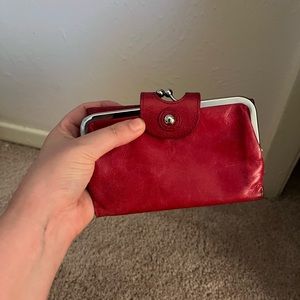 Berry red hobo, wallet clutch